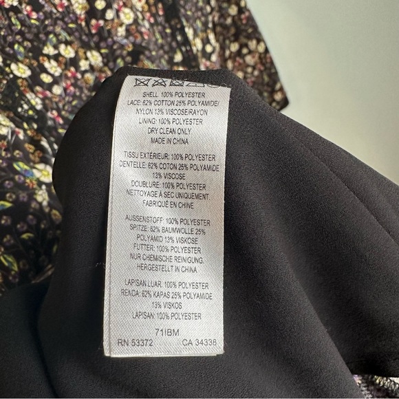 French Connnection Black Floral Lace Dress in Size US 6 - Picture 8 of 8